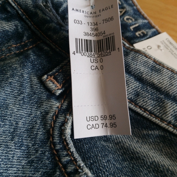 American eagle highest rise baggy shorts size 0 - Picture 4 of 4